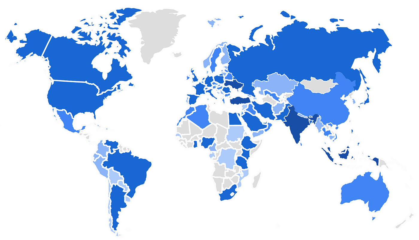 Telegram哪个国家用的比较多？